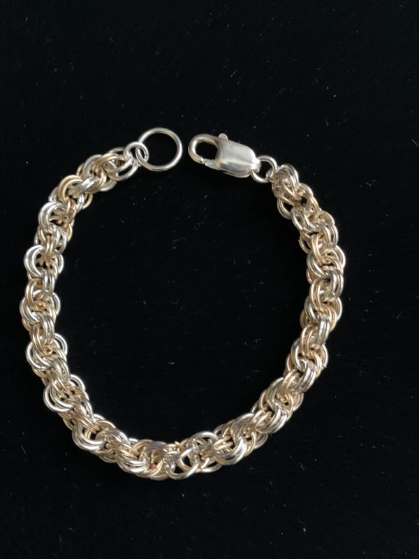 Gold and Silver Double Spiral Bracelet